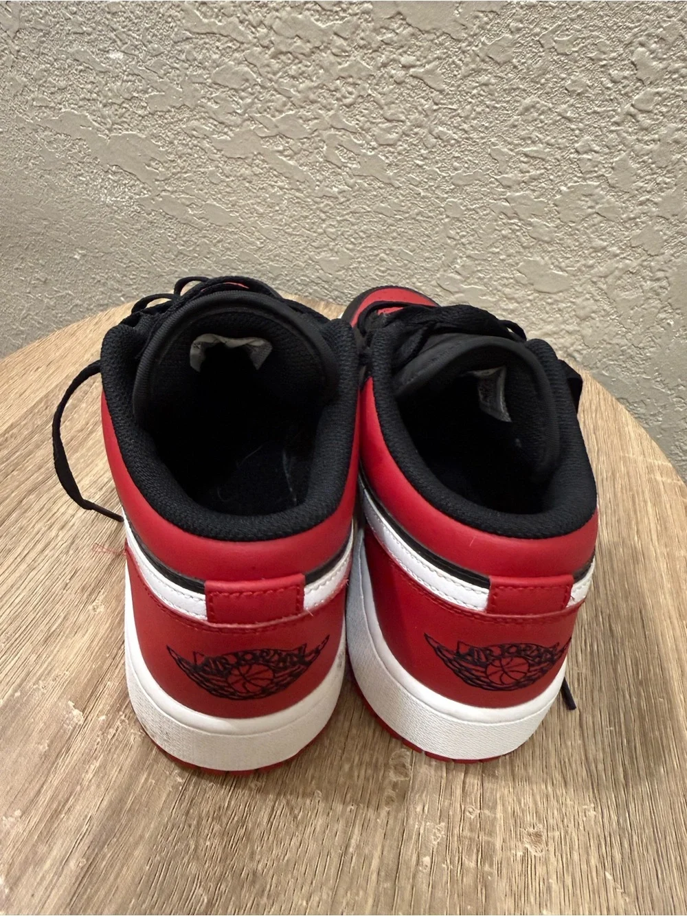 Jordan Black and Red Low-Top Sneakers